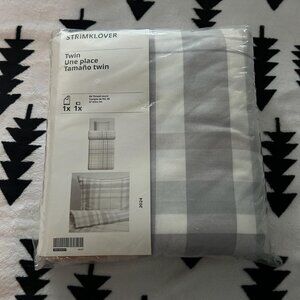 New Ikea Strimklover Plaid Twin Duvet Cover